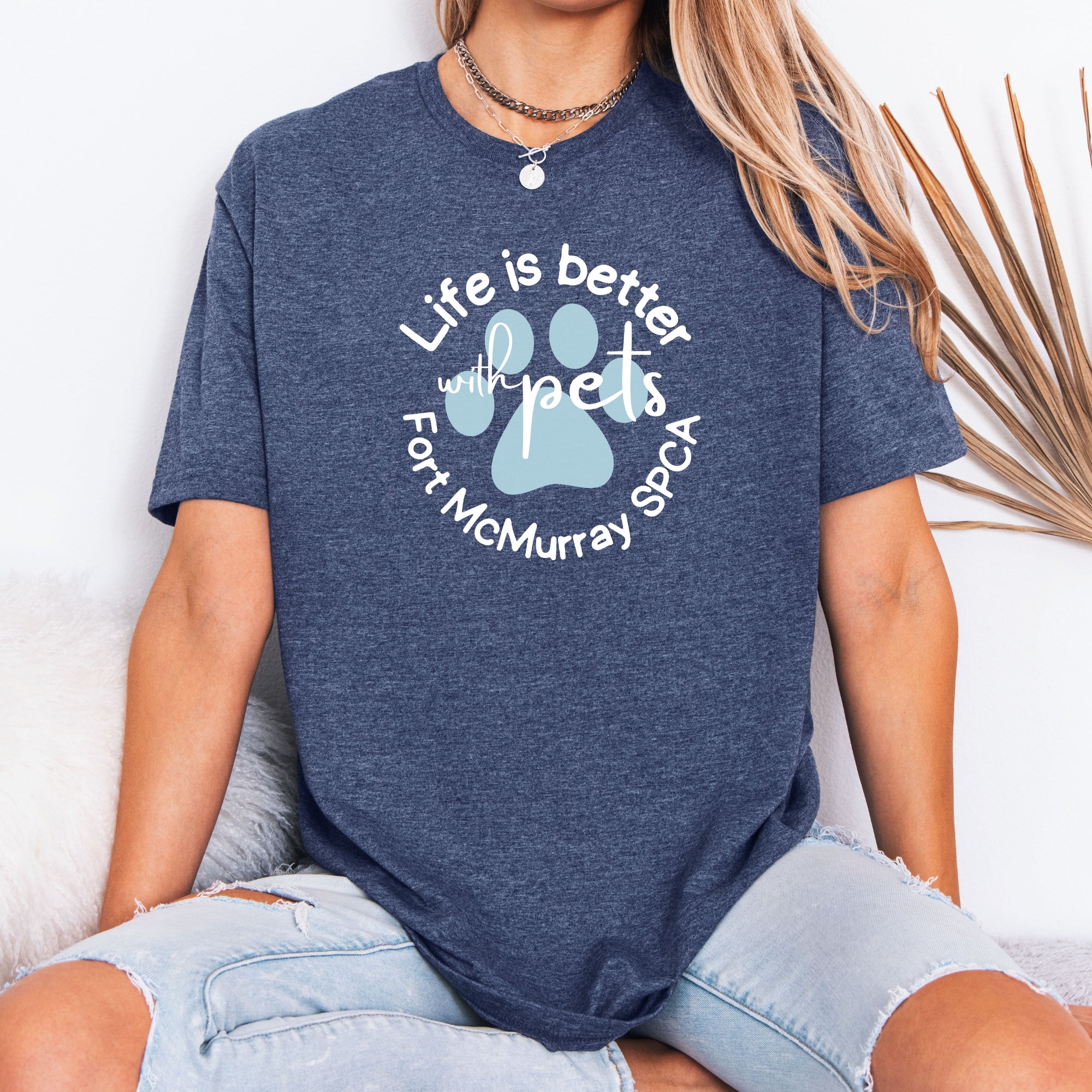 Life is Better Paw Print Soft Style Unisex T-Shirt